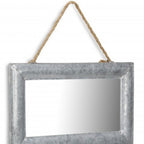 Silver Metal Framed Accent Mirror - 9-inch
