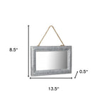 Silver Metal Framed Accent Mirror - 9-inch