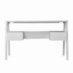 White Wood with Two Drawers - 48-inch