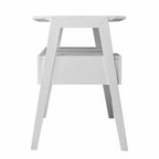 White Wood with Two Drawers - 48-inch
