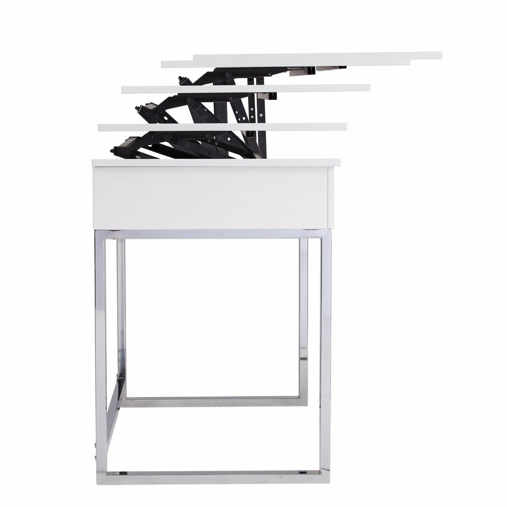 Adjustable White Standing Desk Converter - 48-inch