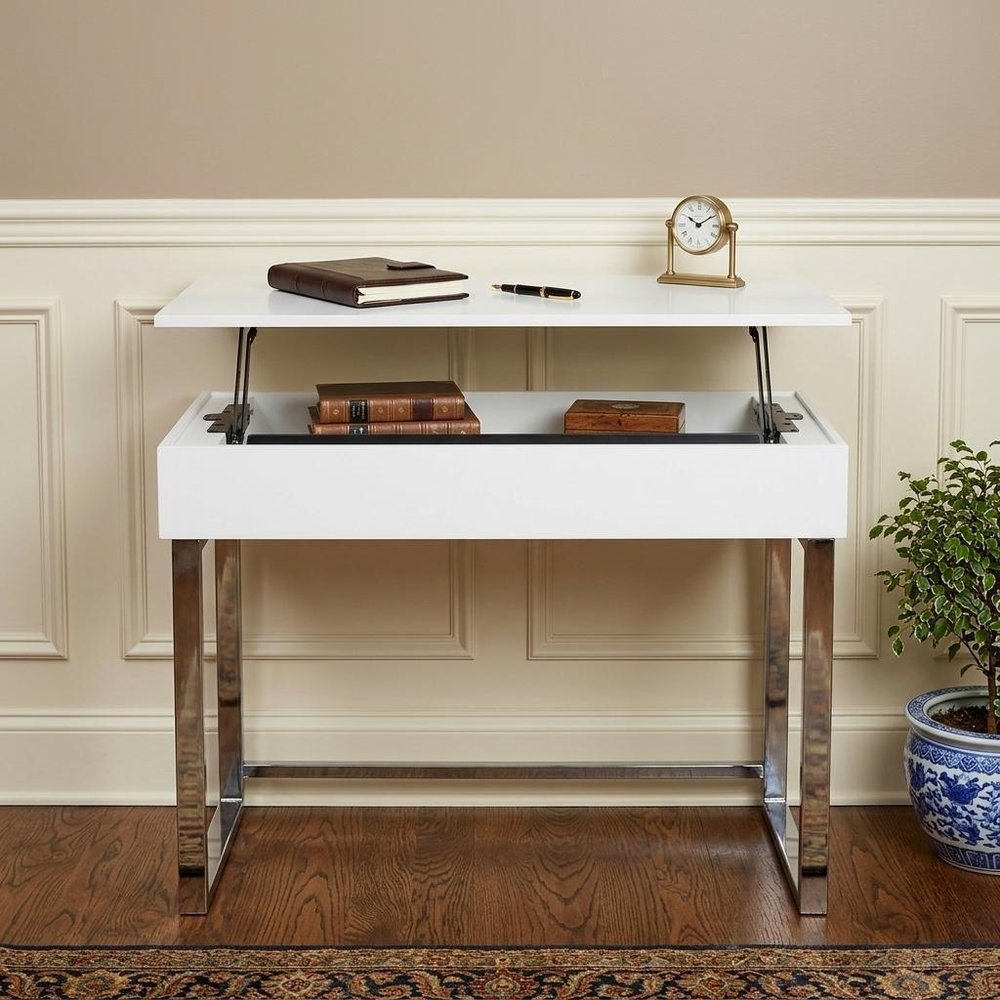 Adjustable White Standing Desk Converter - 48-inch