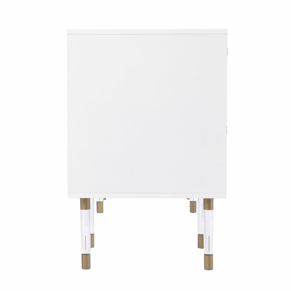 White Writing Desk with Four Drawers - 55-inch