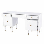 White Writing Desk with Four Drawers - 55-inch