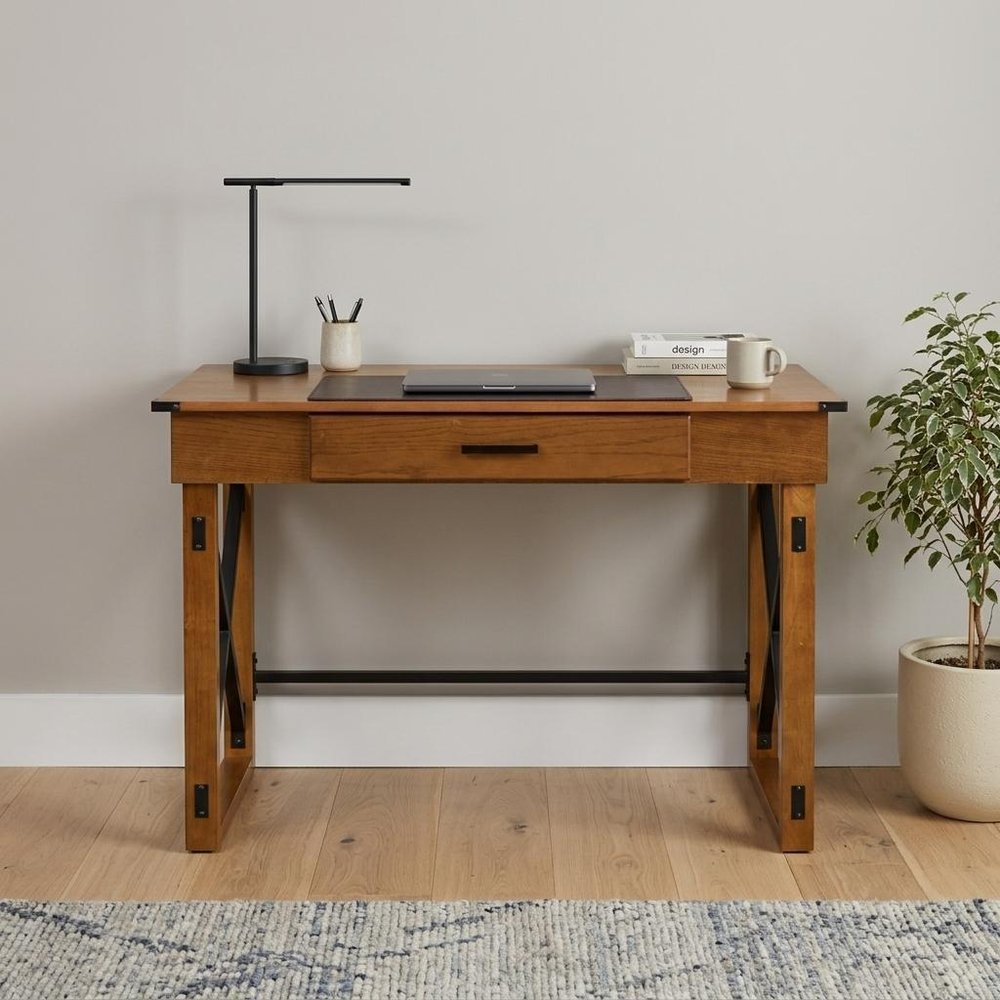 Adjustable Natural Standing Desk Converter - 49-inch