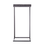 Silver and Gray Expandable Rectangular End Table - 25-inch