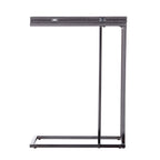 Silver and Gray Expandable Rectangular End Table - 25-inch