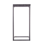 Silver and Gray Expandable Rectangular End Table - 25-inch