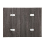Silver and Gray Expandable Rectangular End Table - 25-inch