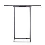 Silver and Gray Expandable Rectangular End Table - 25-inch