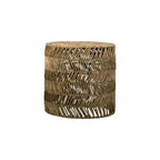 Set of Two 18 Natural Woven Rattan End Tables