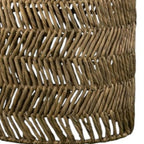Set of Two 18 Natural Woven Rattan End Tables
