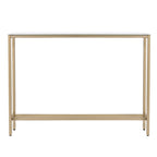 Silver and Gold Mirrored Glass Console Table - 36-inch