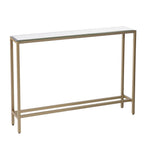 Silver and Gold Mirrored Glass Console Table - 36-inch