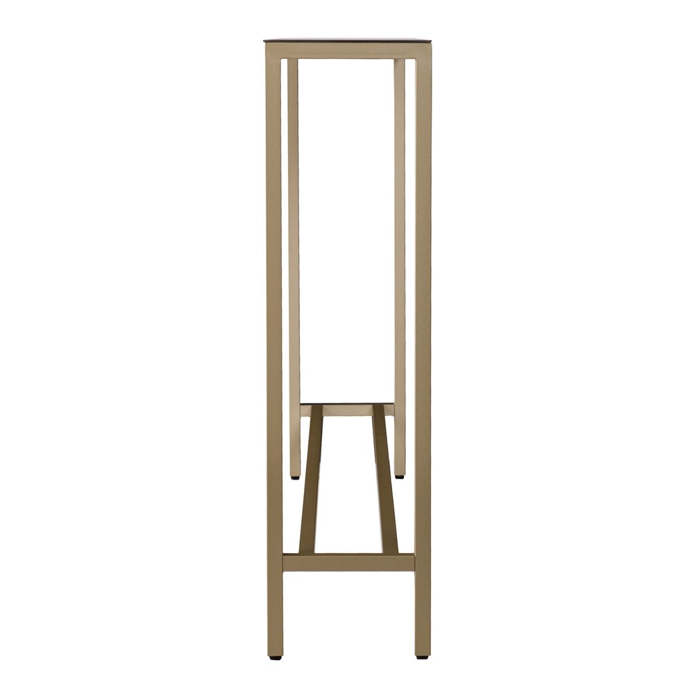 Silver and Gold Mirrored Glass Console Table - 36-inch