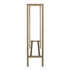 Silver and Gold Mirrored Glass Console Table - 36-inch