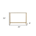 Silver and Gold Mirrored Glass Console Table - 36-inch