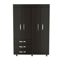 Wood Three Drawer Combo Dresser - 68-inch