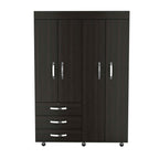 Wood Three Drawer Combo Dresser - 68-inch