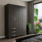 Wood Three Drawer Combo Dresser - 68-inch