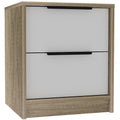 Wood Two Drawer Nightstand - 19-inch