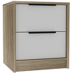 Wood Two Drawer Nightstand - 19-inch