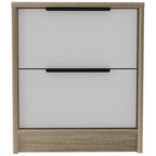 Wood Two Drawer Nightstand - 19-inch