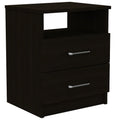 Wood Two Drawer Nightstand - 20-inch