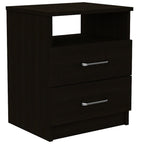 Wood Two Drawer Nightstand - 20-inch