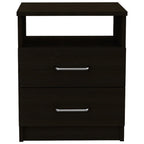 Wood Two Drawer Nightstand - 20-inch