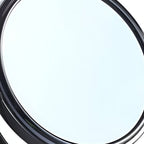 Black Round Metal Framed Makeup Shaving Tabletop Mirror - 9-inch