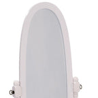 Natural Wood Oval Freestanding Tilting Framed Cheval Mirror - 59-inch
