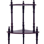 Brown Wood Four Tier Corner Bookcase - 39-inch
