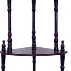 Brown Wood Four Tier Corner Bookcase - 39-inch
