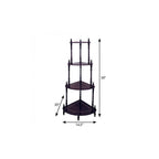Brown Wood Four Tier Corner Bookcase - 39-inch