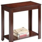 Brown End Table with Shelf - 24-inch