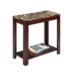 Brown End Table with Shelf - 24-inch