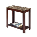 Brown End Table with Shelf - 24-inch