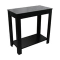 Black End Table with Shelf - 24-inch