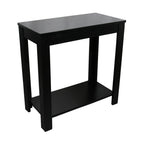 Black End Table with Shelf - 24-inch