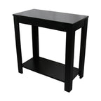 Black End Table with Shelf - 24-inch