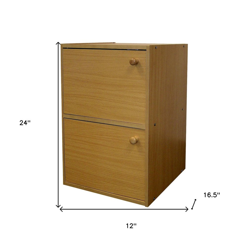Natural Wood Bookcase - 24-inch