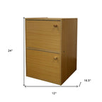 Natural Wood Bookcase - 24-inch