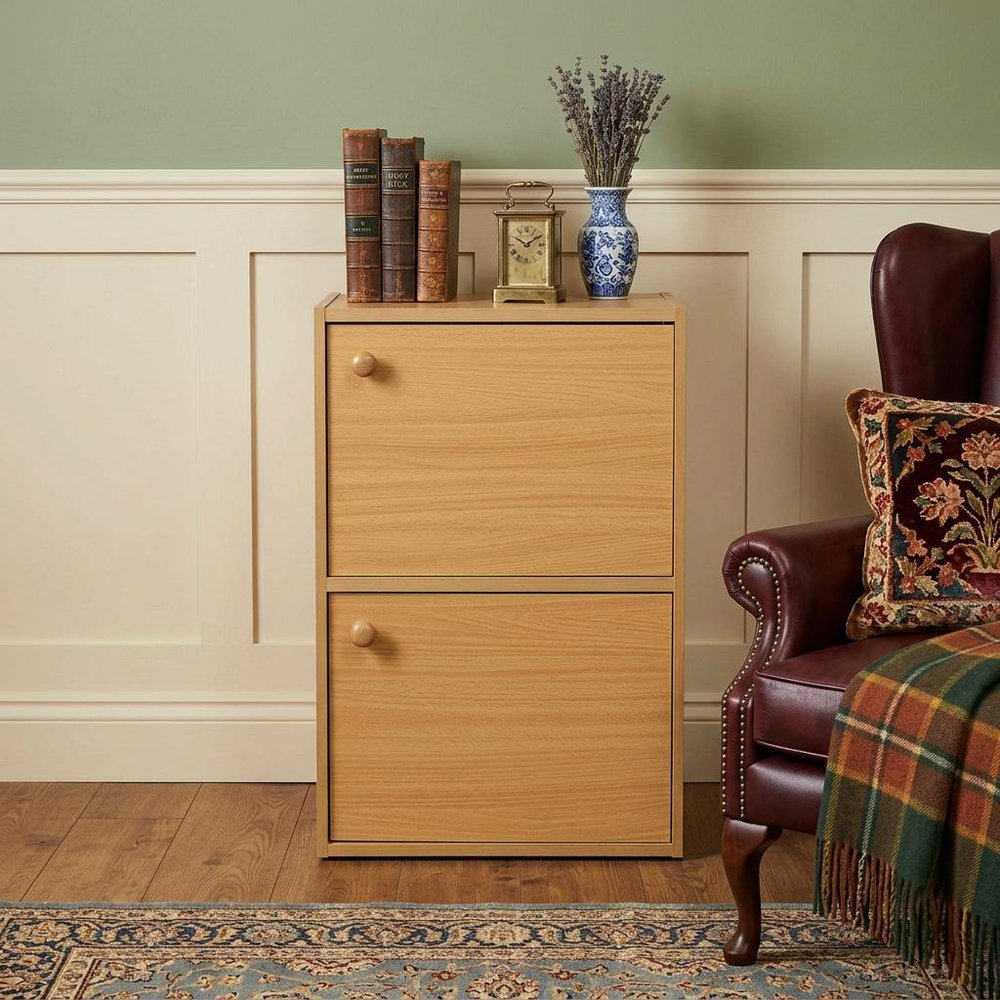 Natural Wood Bookcase - 24-inch