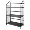 Black Metal Three Tier Bookcase - 37-inch