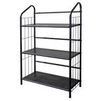 Black Metal Three Tier Bookcase - 37-inch