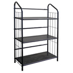 Black Metal Three Tier Bookcase - 37-inch