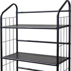 Black Metal Three Tier Bookcase - 37-inch