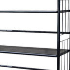 Black Metal Four Tier Bookcase - 49-inch