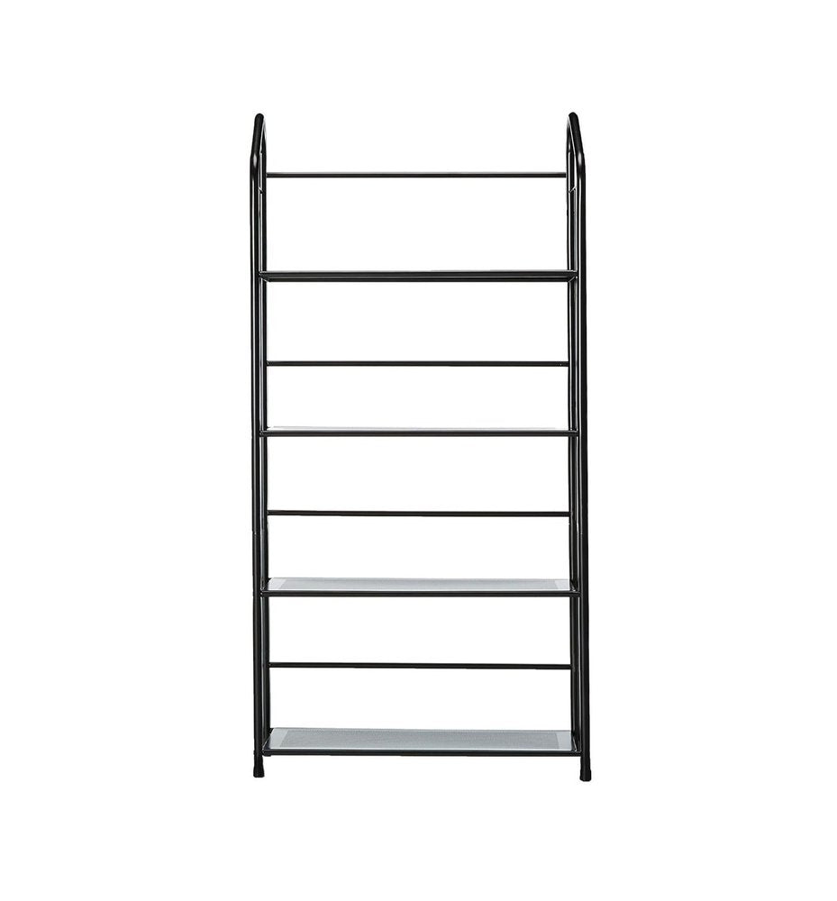 Black Metal Four Tier Bookcase - 49-inch